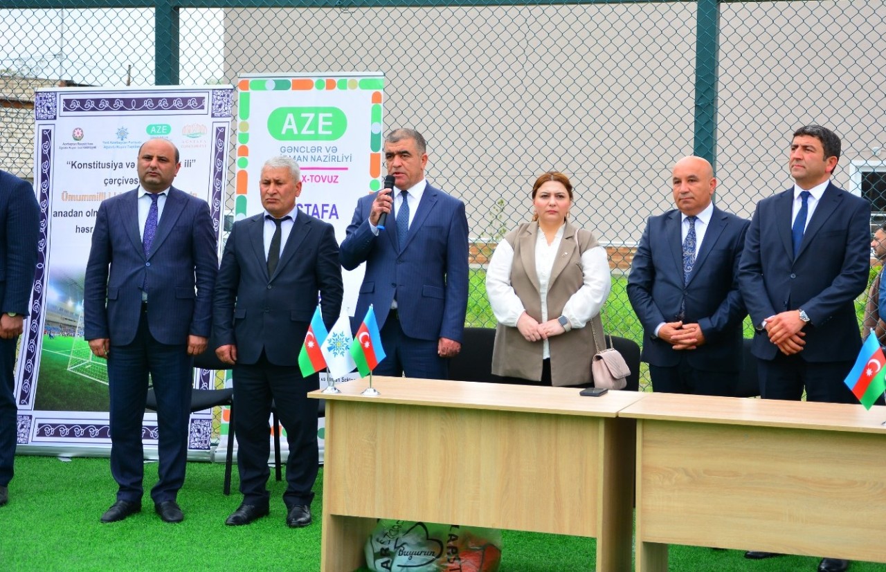 Ağstafada Heydər Əliyevə həsr olunmuş minifutbol turnirinə start verilib - FOTOLAR